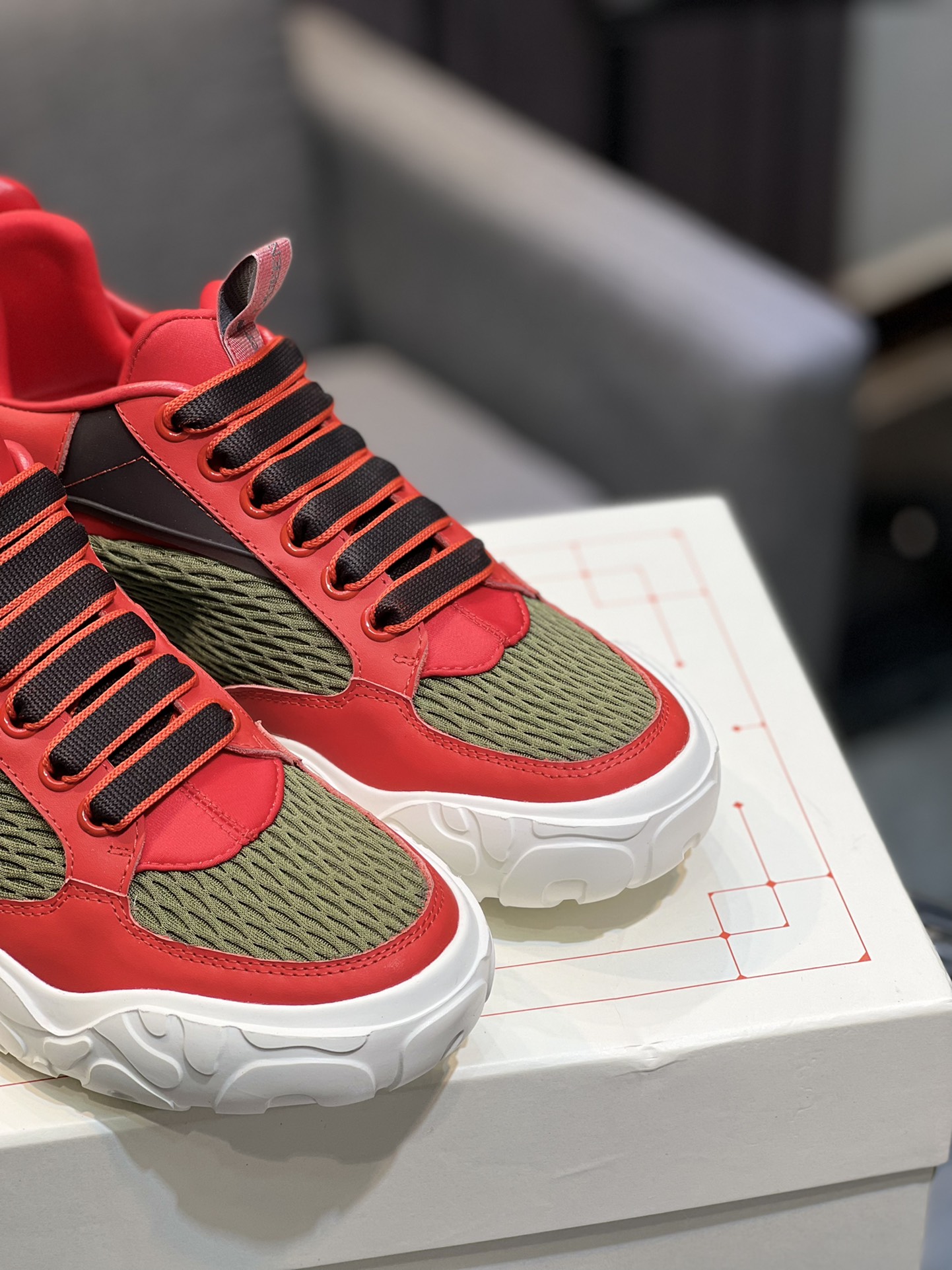 Alexander McQueen's latest wide-type sneakers