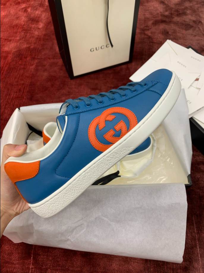 Gucci Ace Blue Orange Sneakers – GCC195