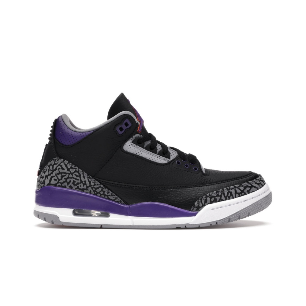 Jordan 3 Retro Black Court Purple