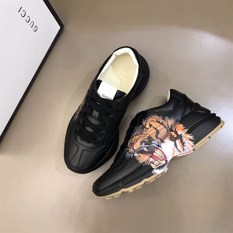 GUCCI RHYTON LEATHER SNEAKER WITH TIGER – GCC017