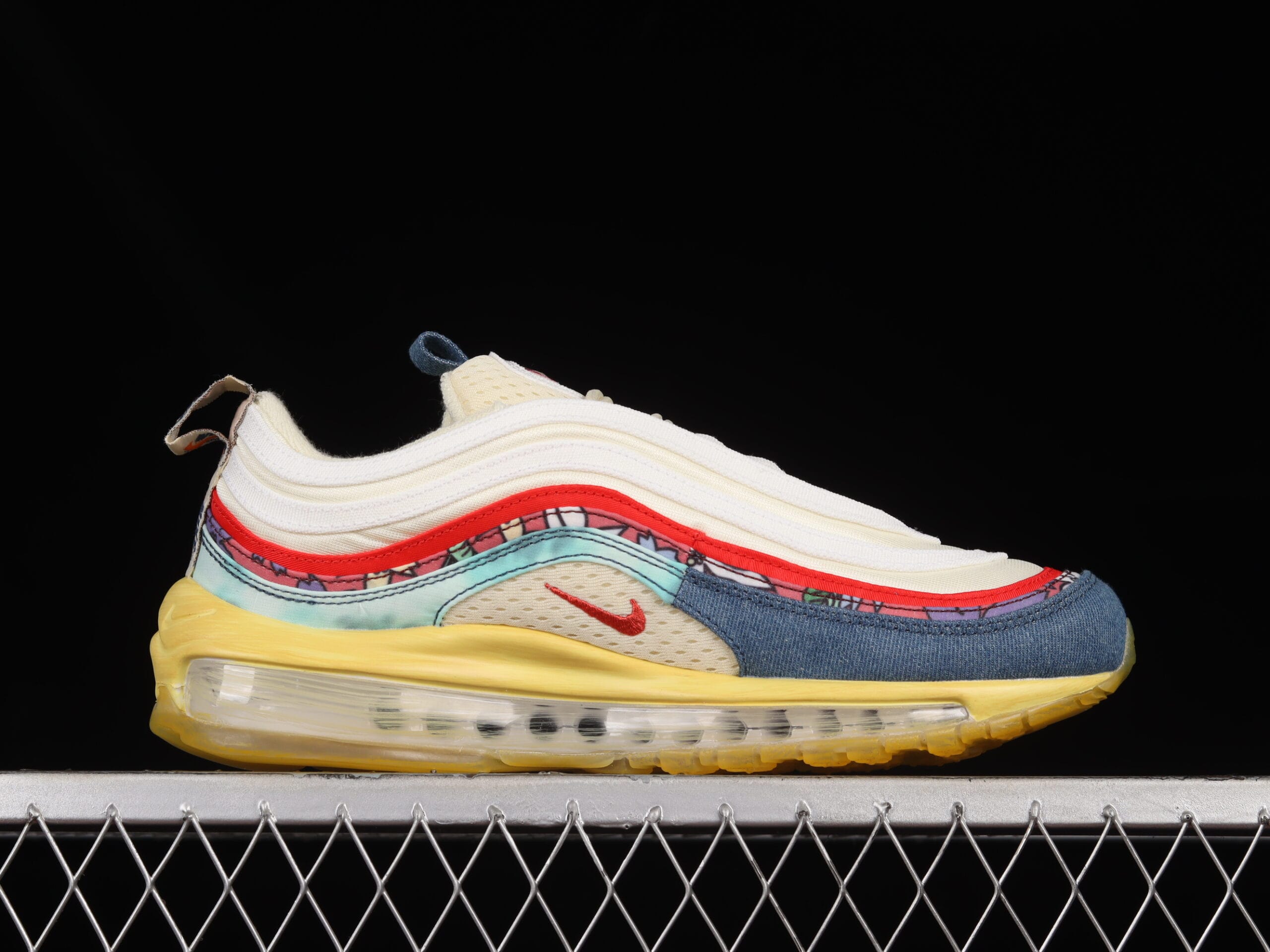 Nike Air Max 97 Coconut Milk Fossil Denim Red