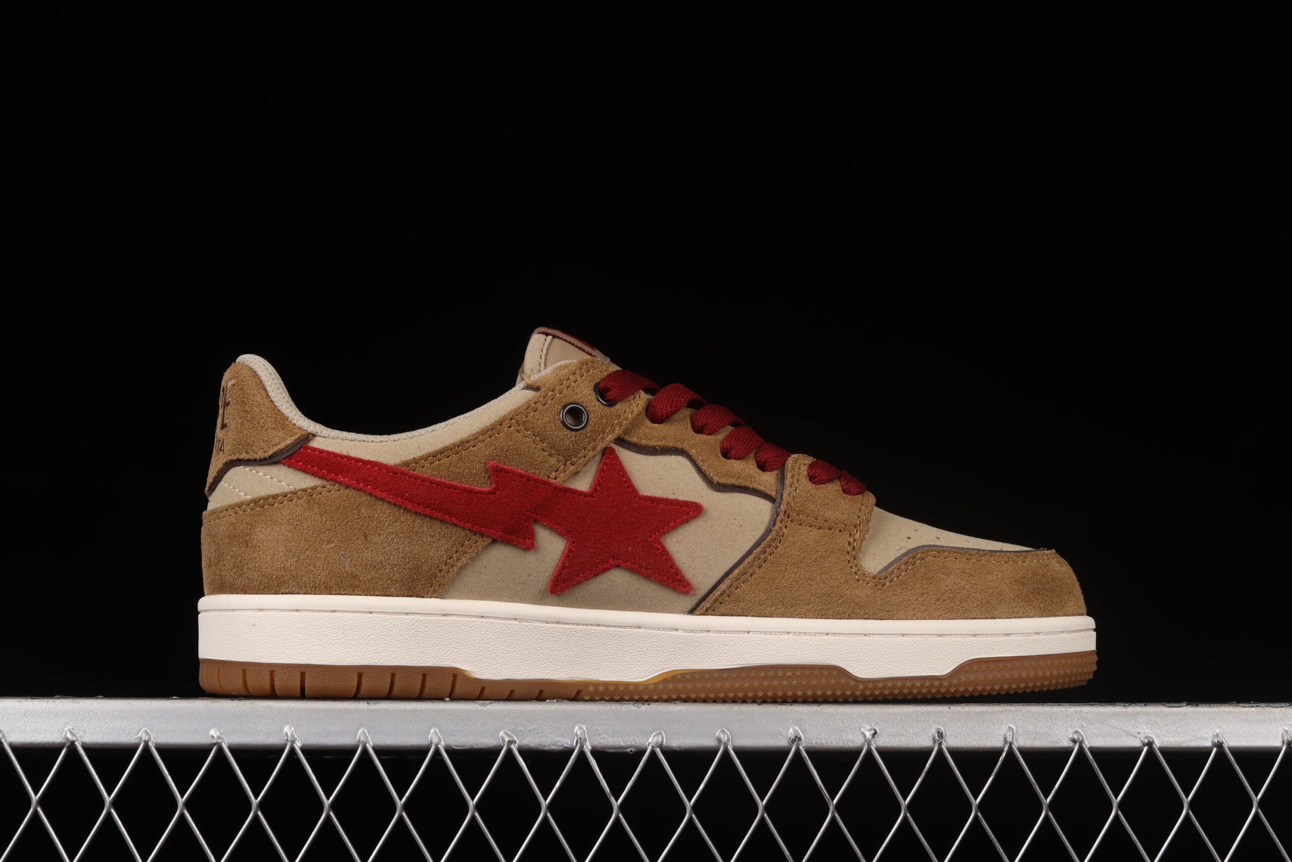 A Bathing Ape Bape Sk8 STA Low Light Brown Red