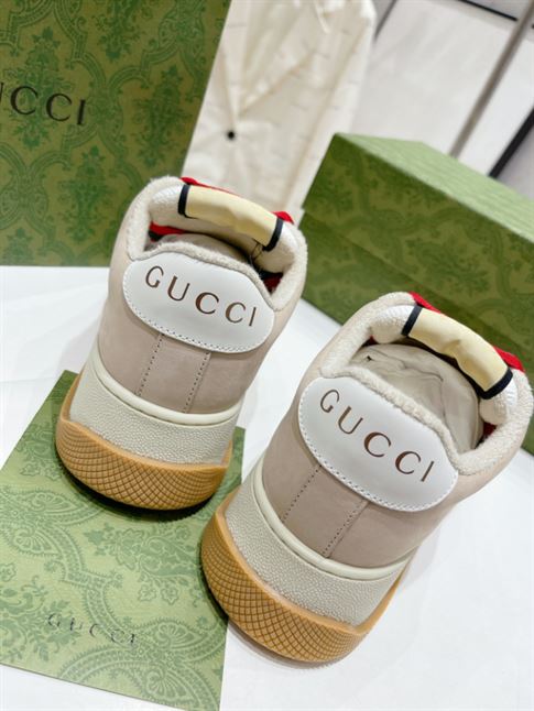 GUCCI SCREENER SNEAKERS IN GG LUREX AND NABUK – GCC123