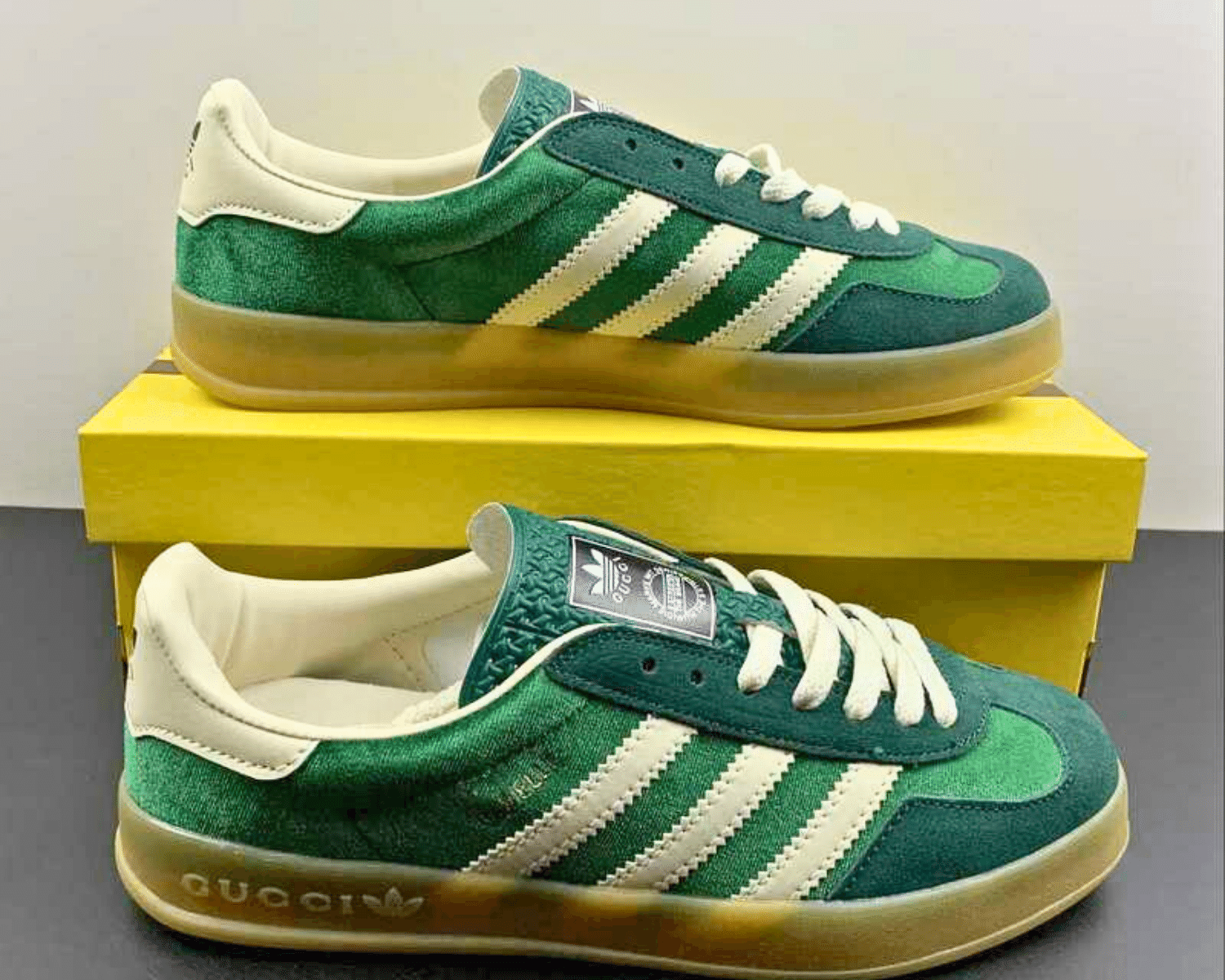 Adidas x Gucci Gazelle Green Sneakers