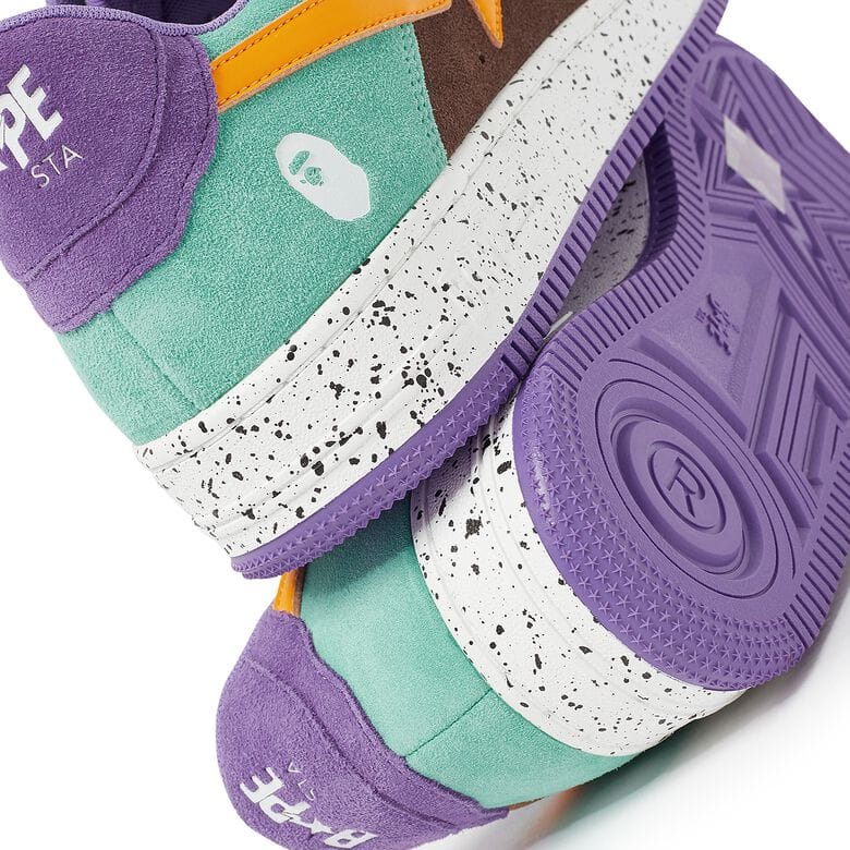 A Bathing Ape Bape Sta Low Purple Yellow