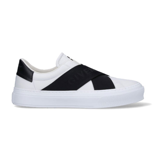 GIVENCHY CITY SPORT SNEAKERS IN LEATHER WITH DOUBLE WEBBING STRAP – GVC008