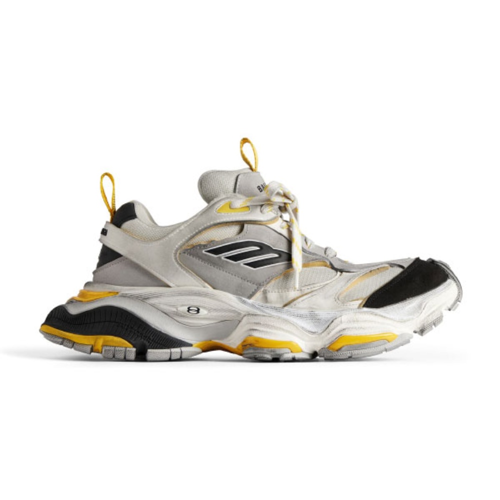 BALENCIAGA CARGO SNEAKER IN GREY BLACK AND YELLOW – BLA076