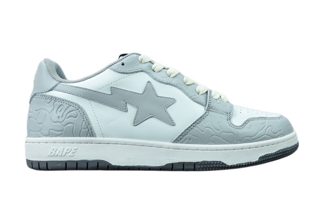 A Bathing Ape Bape STA Sk8 White Grey