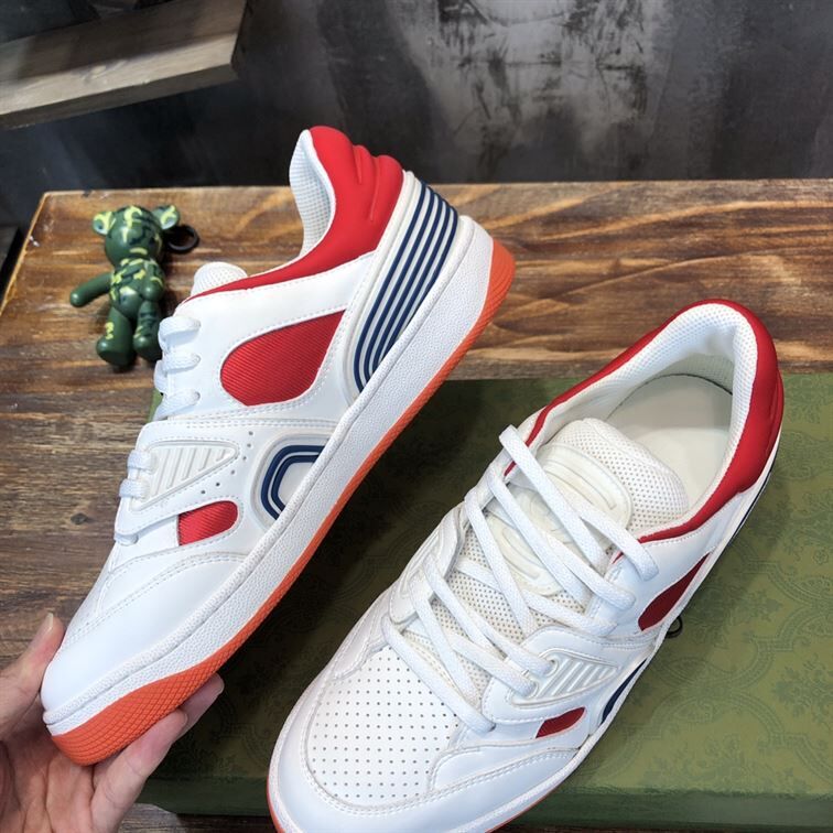 GUCCI BASKET SNEAKERS IN WHITE AND RED – GCC031