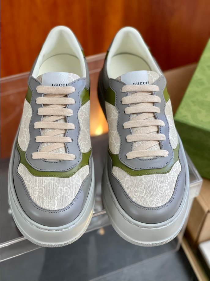 Gucci GG White Beige Sneakers – GCC199