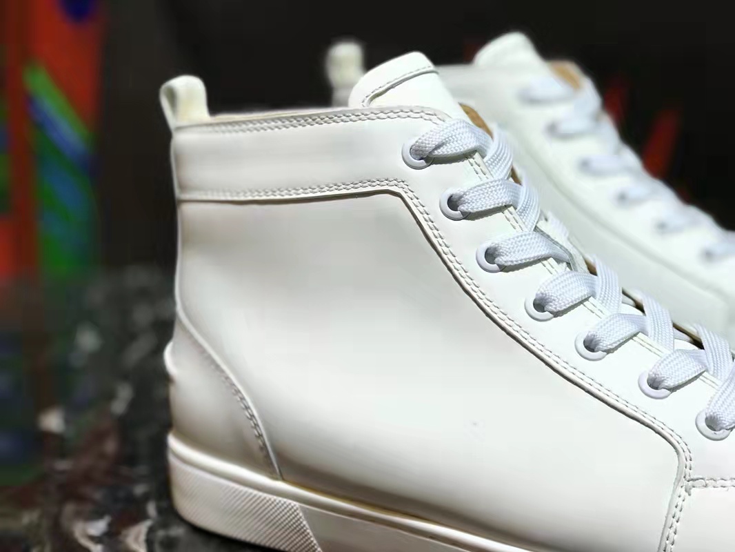 Christian Louboutin Lou Spikes Sneakers Calf leather White