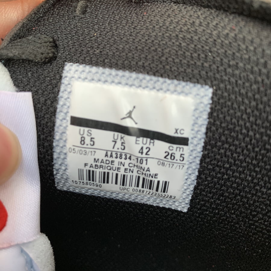 OFF WHITE Air Jordan 1 Chicago Red Extended Size