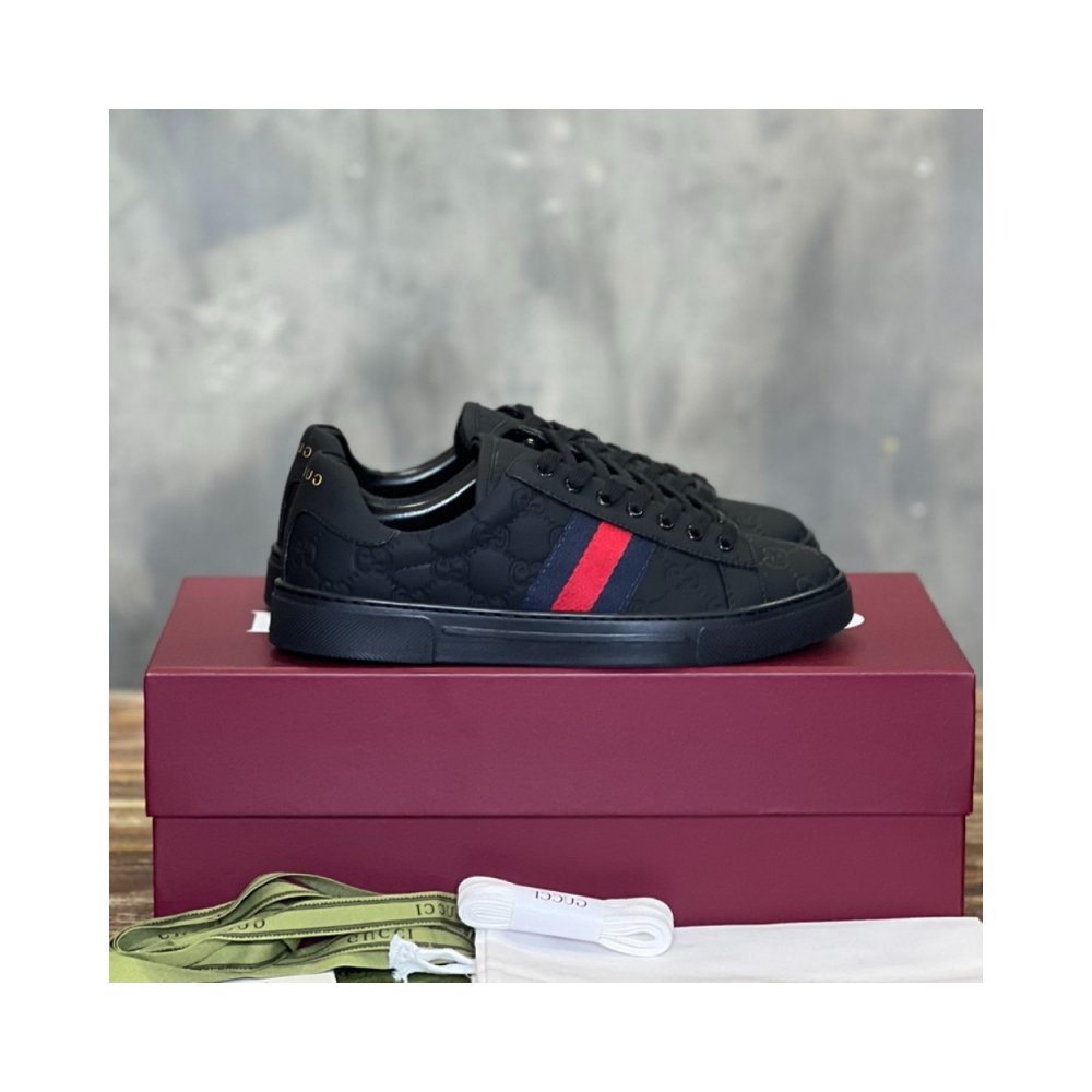 Gucci ACE Black and Red Web Sneaker – GCC170