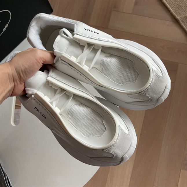 PRADA SYSTEME BRUSHED LEATHER SNEAKERS – PRS048