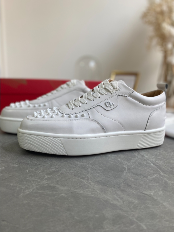 Christian Louboutin Happyrui Spikes White Sneaker – CLS038