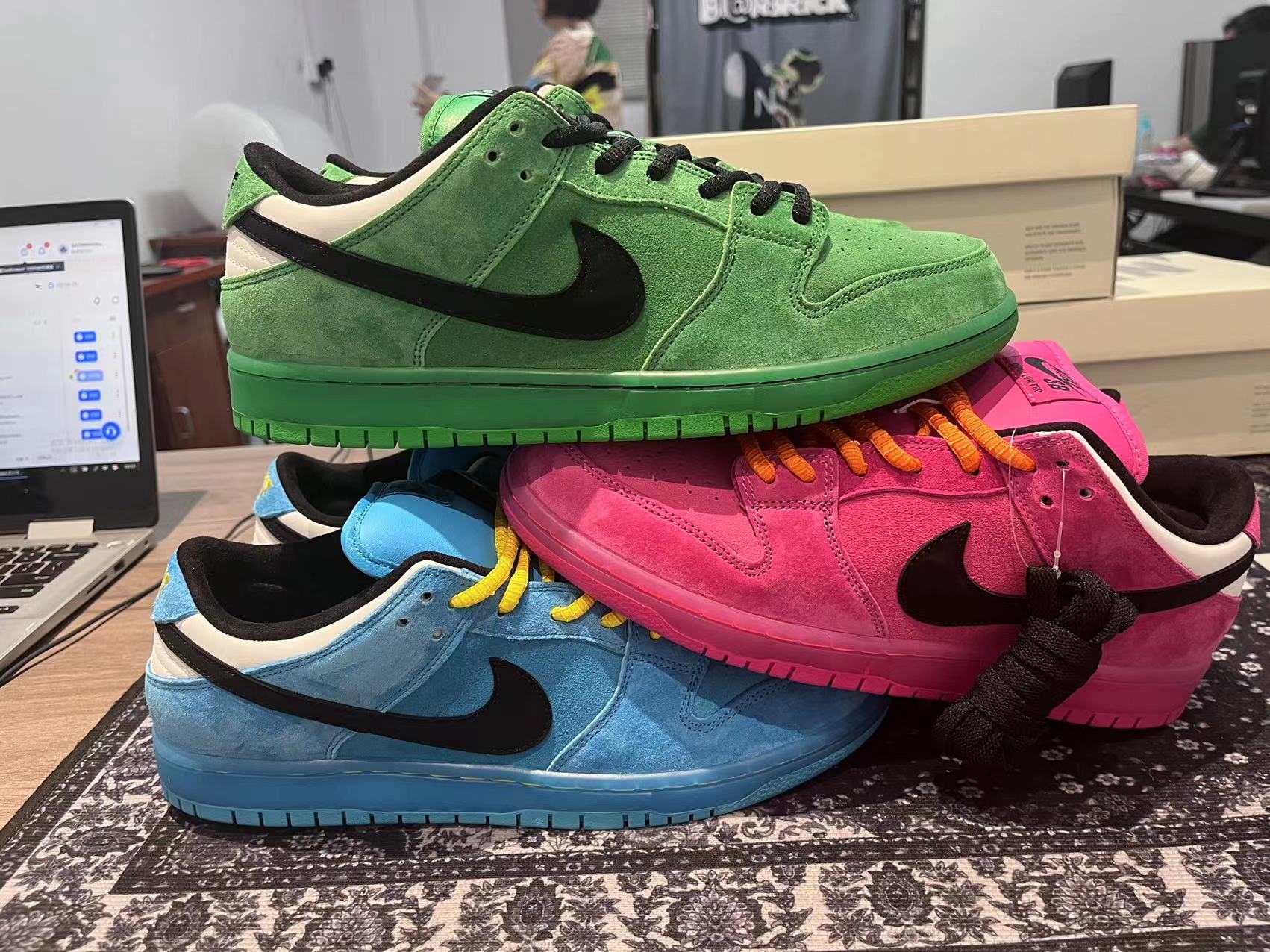 Power Puff Girls Dunks green