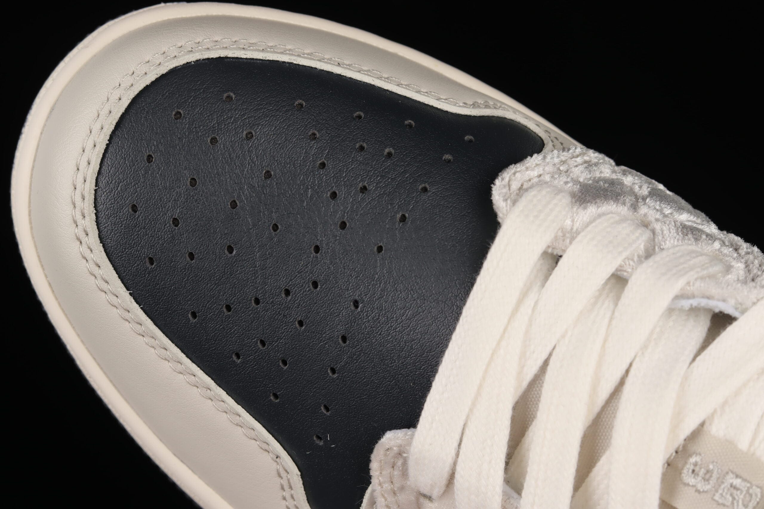 Air Jordan 1 Low Beaded Swoosh Grey Sail