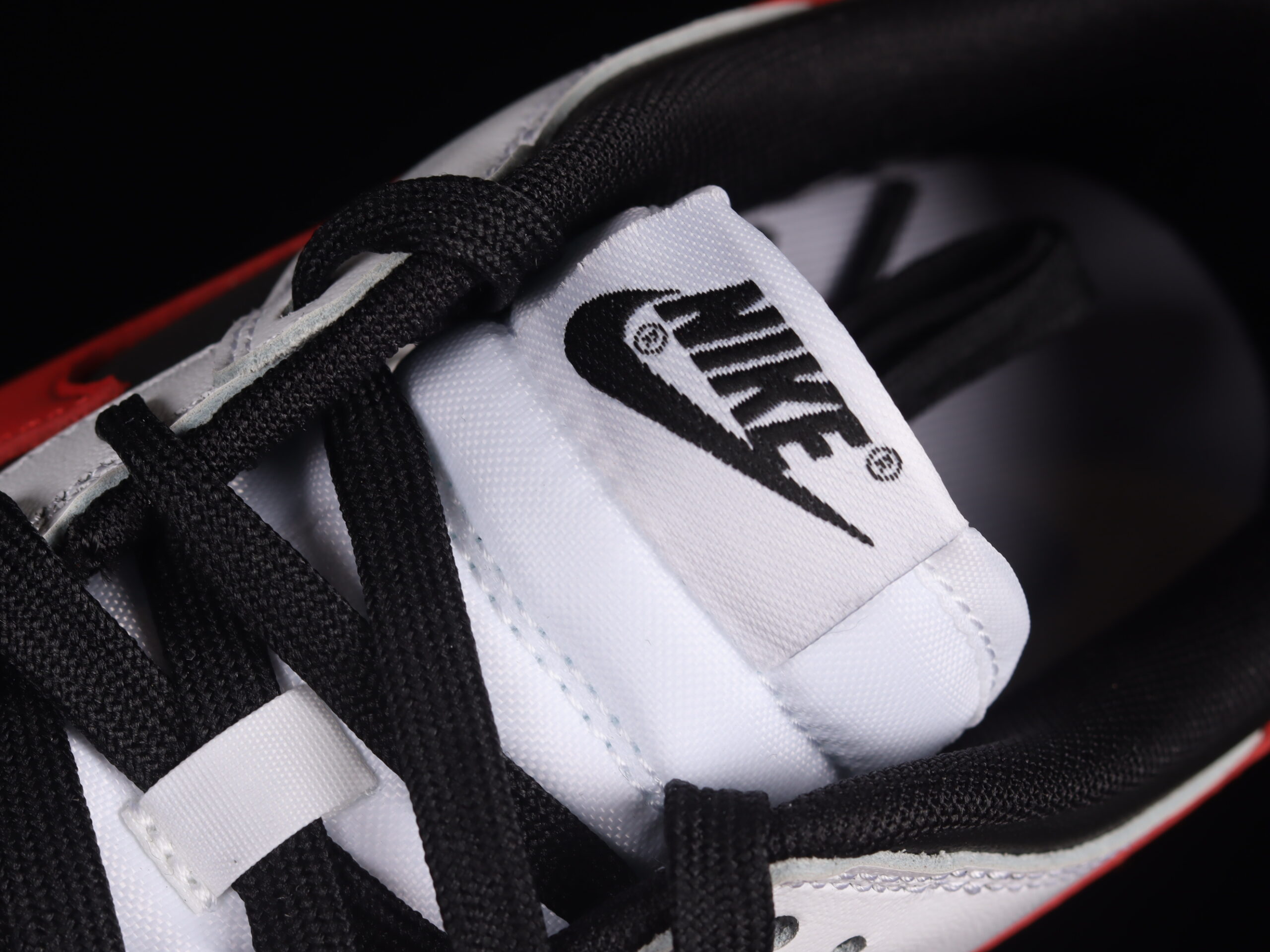 Nike Dunk Low Reverse Panda Red Swoosh