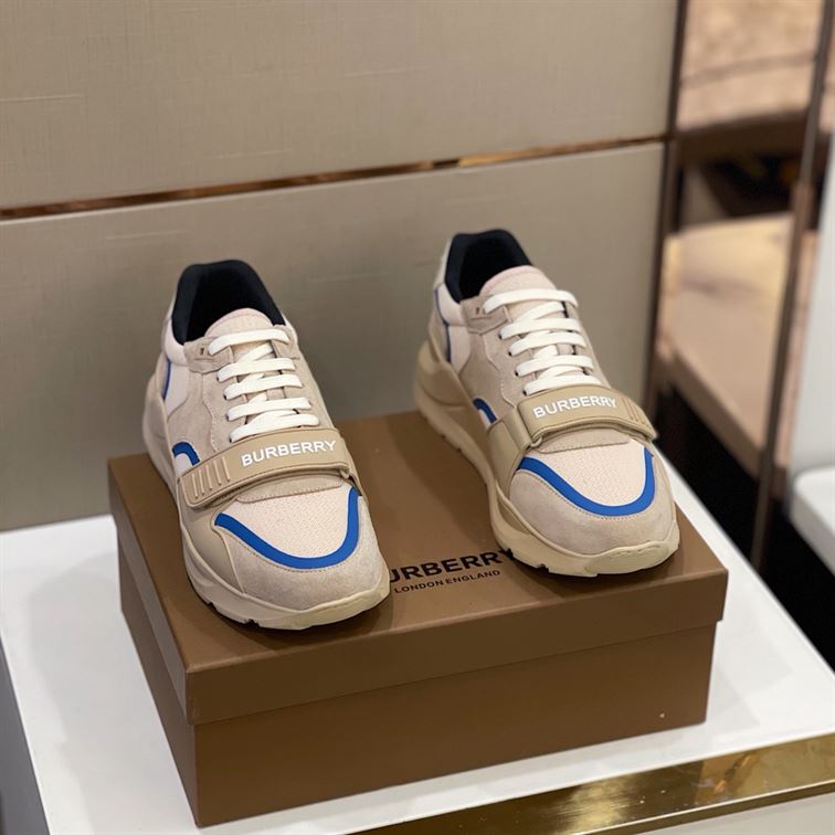 BURBERRY LOGO-STRAP LOW-TOP SNEAKERS – BBR026