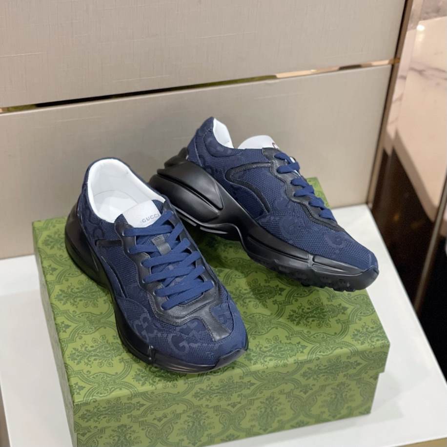 Gucci Rhyton Blue Canvas Sneakers – GCC212