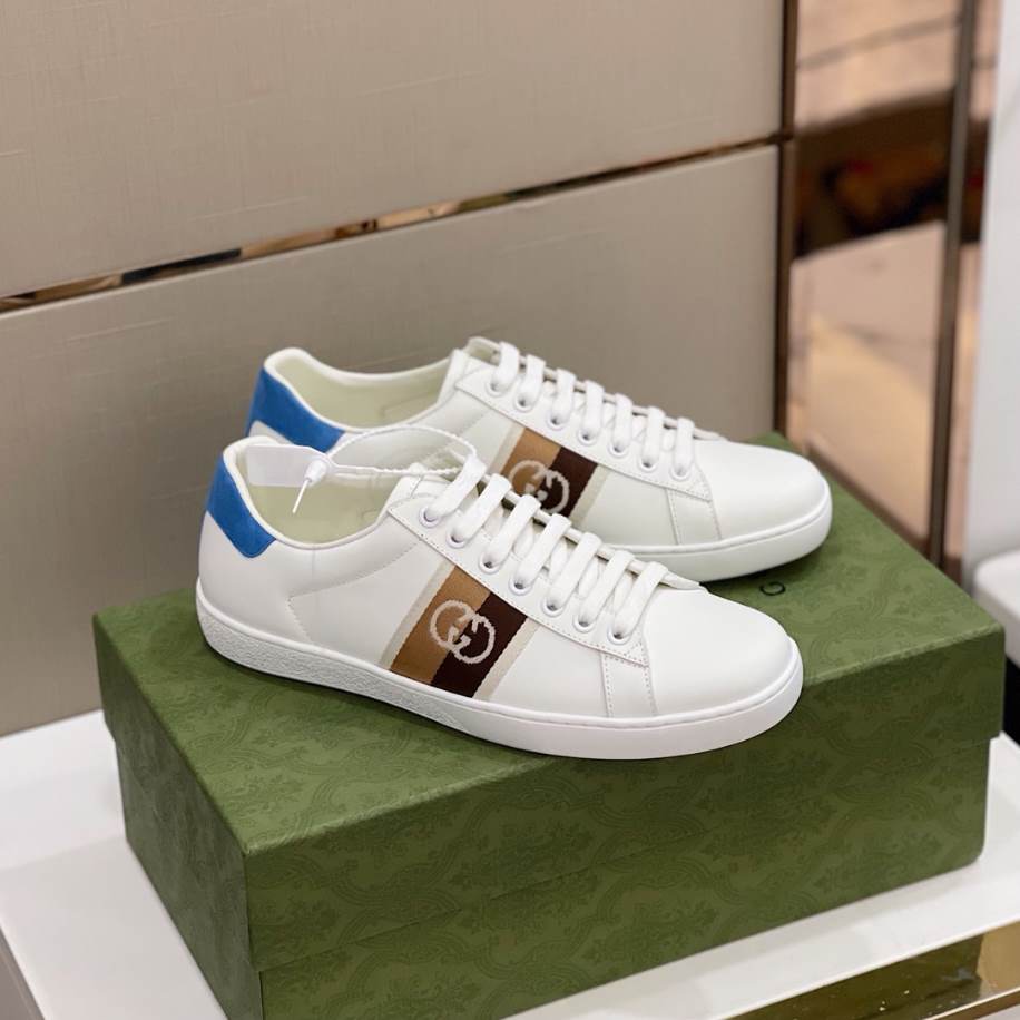 Gucci Ace Blue Interlocking Sneakers – GCC228