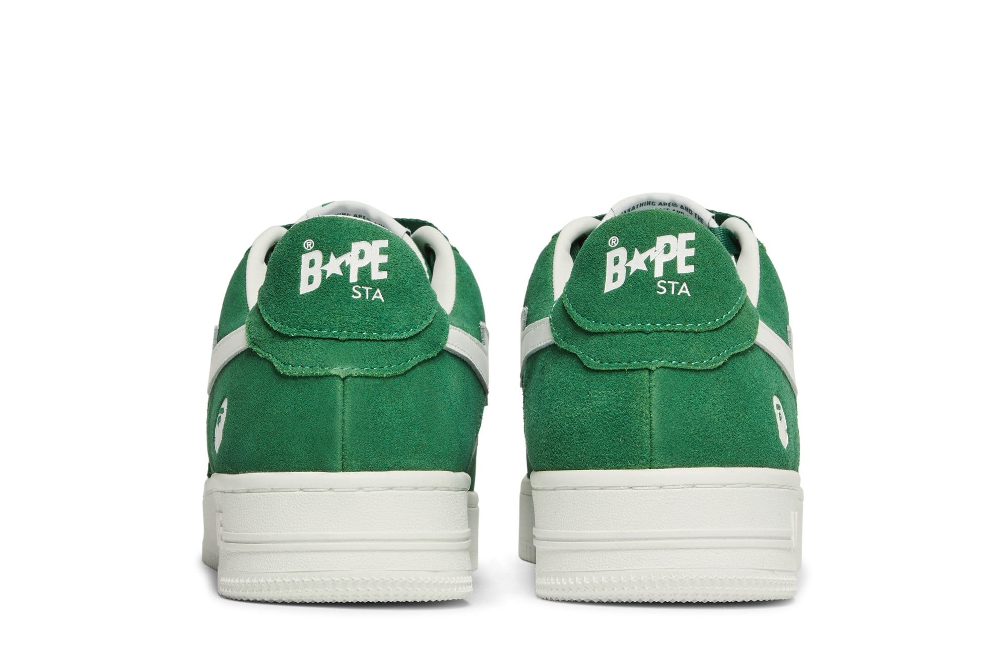 A Bathing Ape Bape Sta Low Green Suede