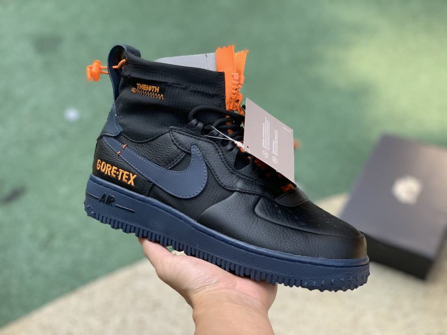 Nike Air Force 1 Winter Gore-tex Black Bright Ceramic Thunder Blue