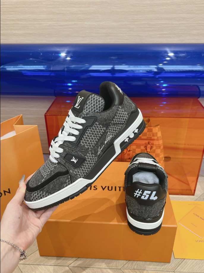 Louis Vuitton Trainer Black Damier 3D Denim Sneaker – LVS208