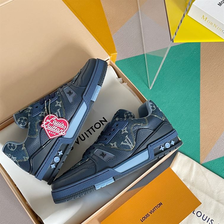 LOUIS VUITTON X NIGO TRAINER SNEAKERS IN BLUE – LVS005