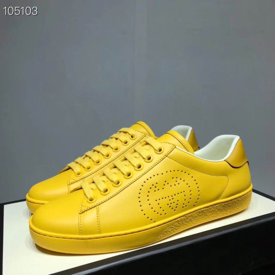 Gucci Ace Interlocking G – Light Yellow Sneakers – GCC229