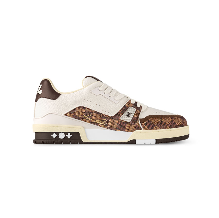 Louis Vuitton Trainer Damier White Brown Sneaker – LVS206