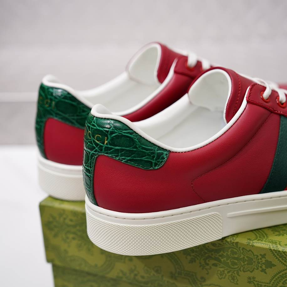Gucci Ace Rosso Ancora Red Nylon Sneakers – GCC215