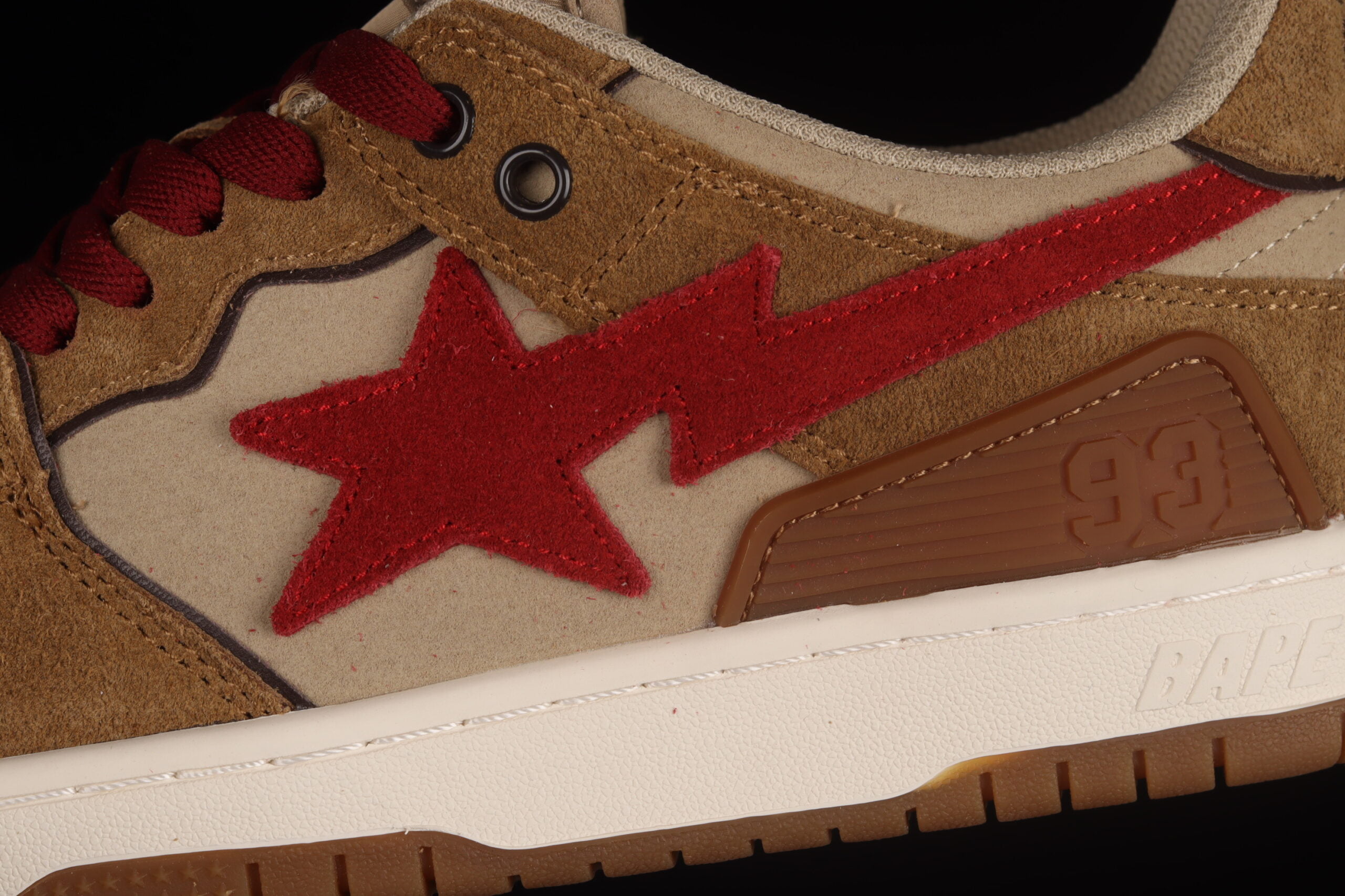 A Bathing Ape Bape Sk8 STA Low Light Brown Red
