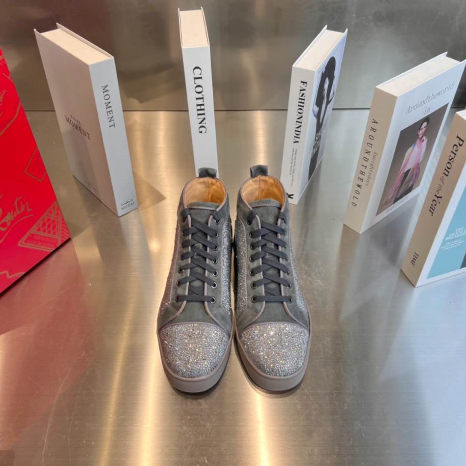 Christian Louboutin Grey Silver Sneaker – CLS054