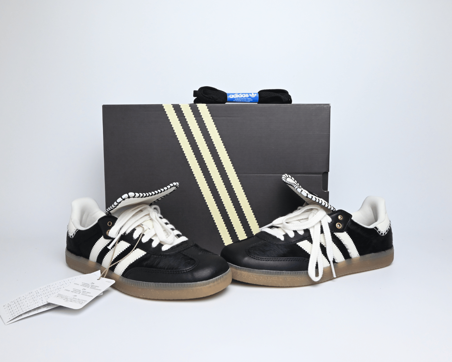 The adidas x Wales Bonner Pony Samba Shoes Black /Chalk White