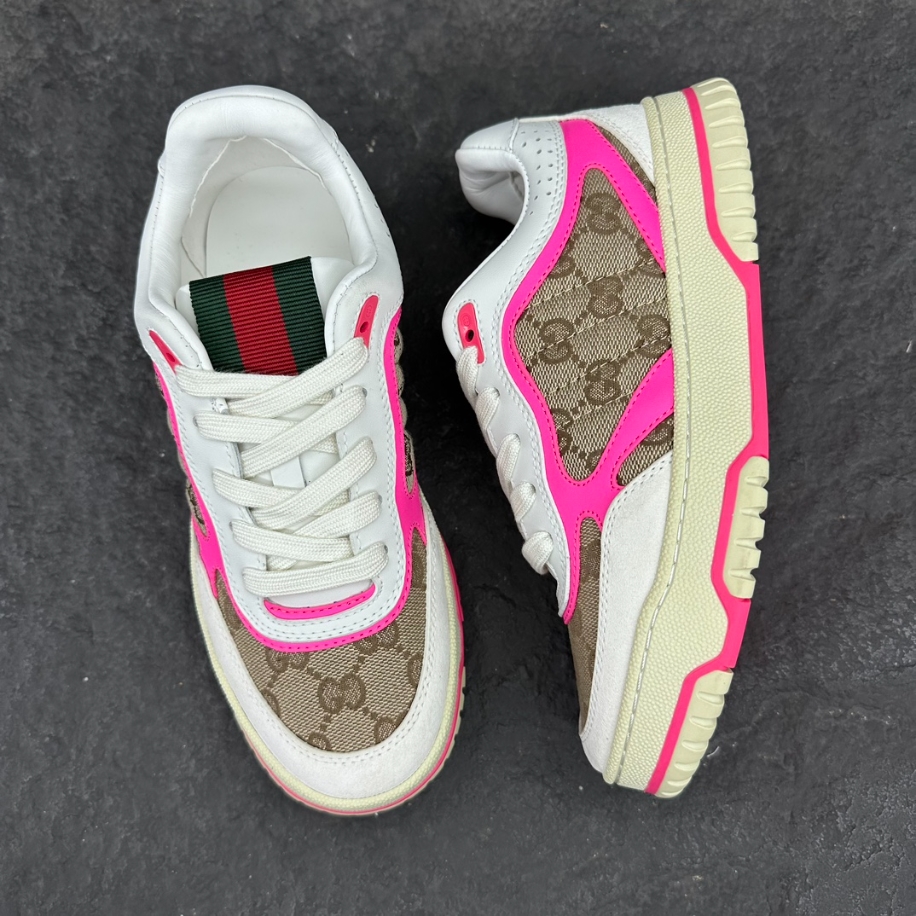 Gucci Wmns Re-Web Sneaker ‘GG Canvas – Beige Fuchsia’ – GCC156