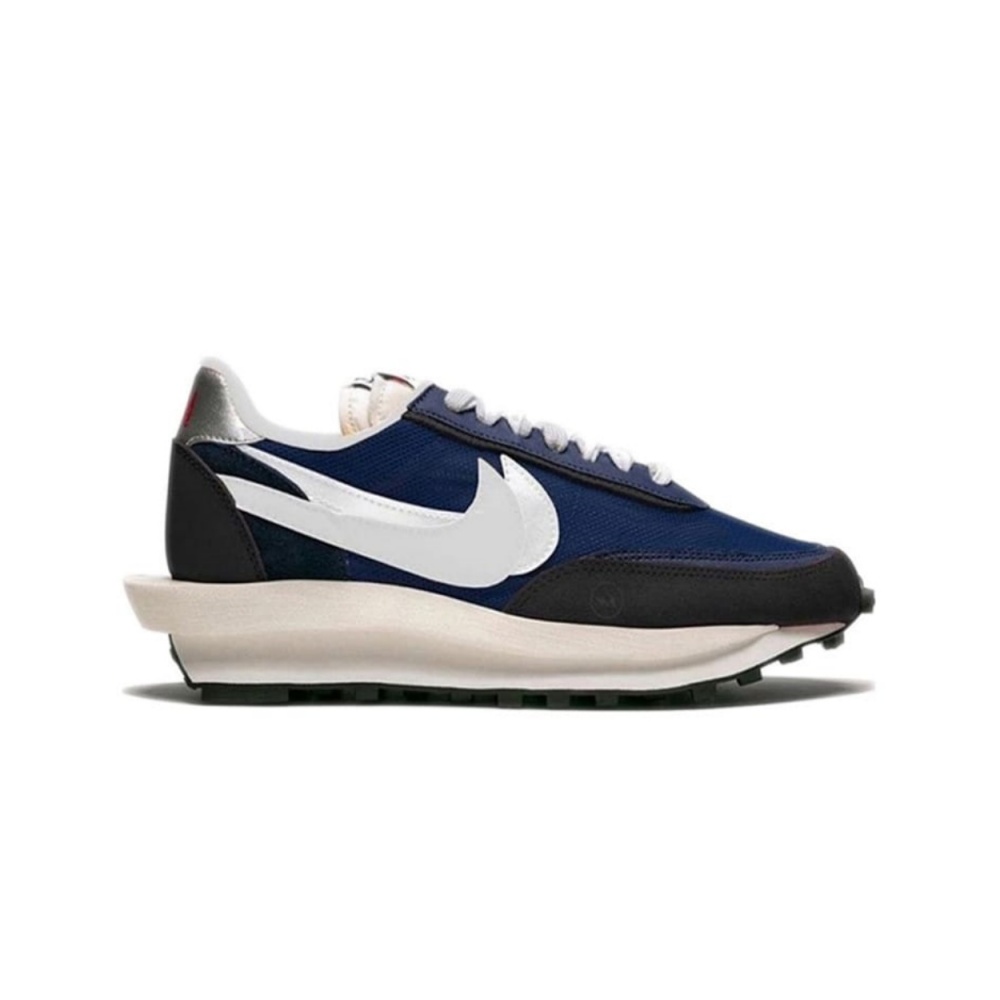 Sacai x Fragment Design x Nike Lvd Waffle Daybreak Grid Navy Blue Black