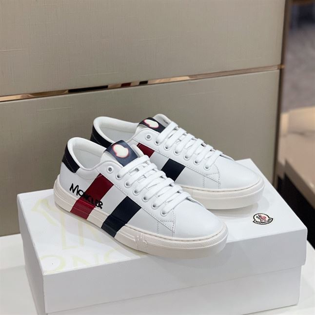 MONCLER MONTPELLIER STRIPED LOGO-PRINT SNEAKERS – MCS005