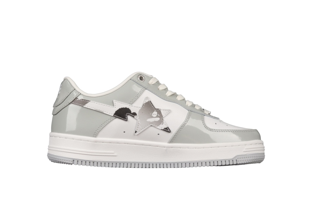 A Bathing Ape Bape SK8 STA Grey White