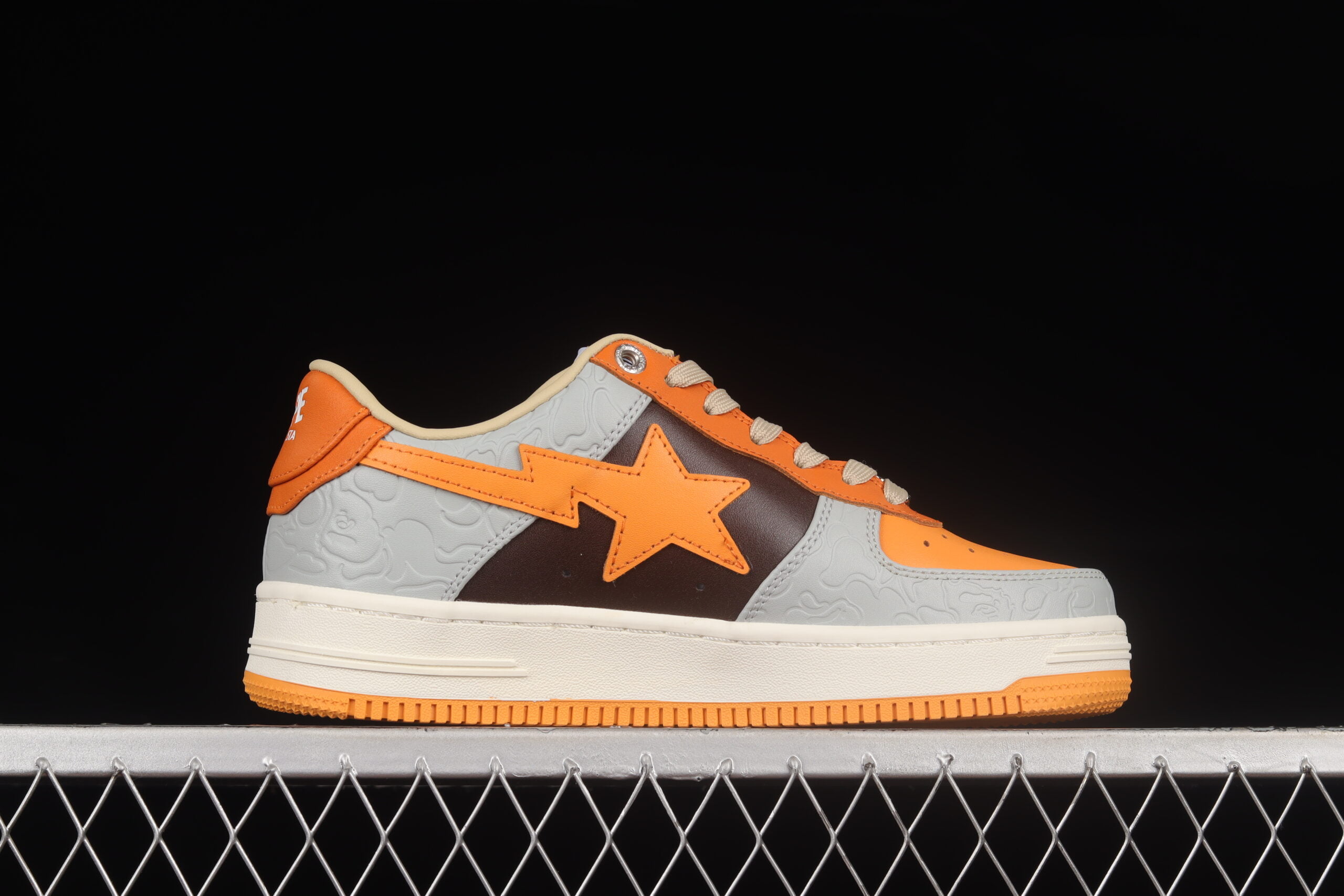 A Bathing Ape Bape STA “Tokyo” Low Grey Orange