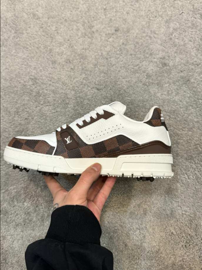 Louis Vuitton Trainer Damier White Brown Sneaker – LVS206