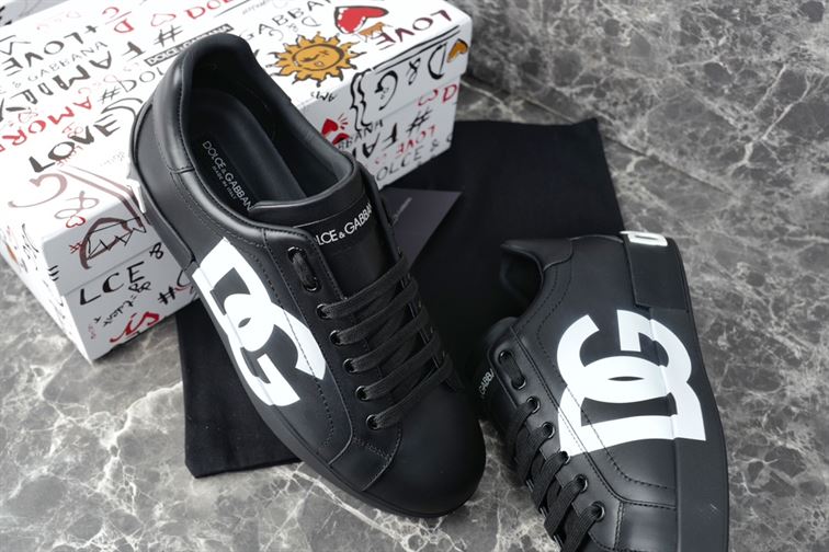 DOLCE & GABBANA PORTOFINO DG SNEAKERS IN BLACK – DG025