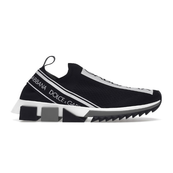 DOLCE & GABBANA SORRENTO LOGO SLIP ON BLACK WHITE – DG030