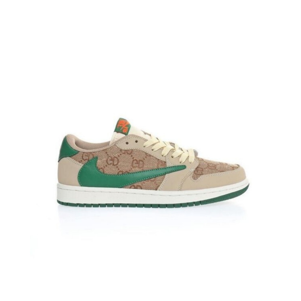 GUCCI X AIR JORDAN 1 LOW WHITE BROWN GREEN – GCC050