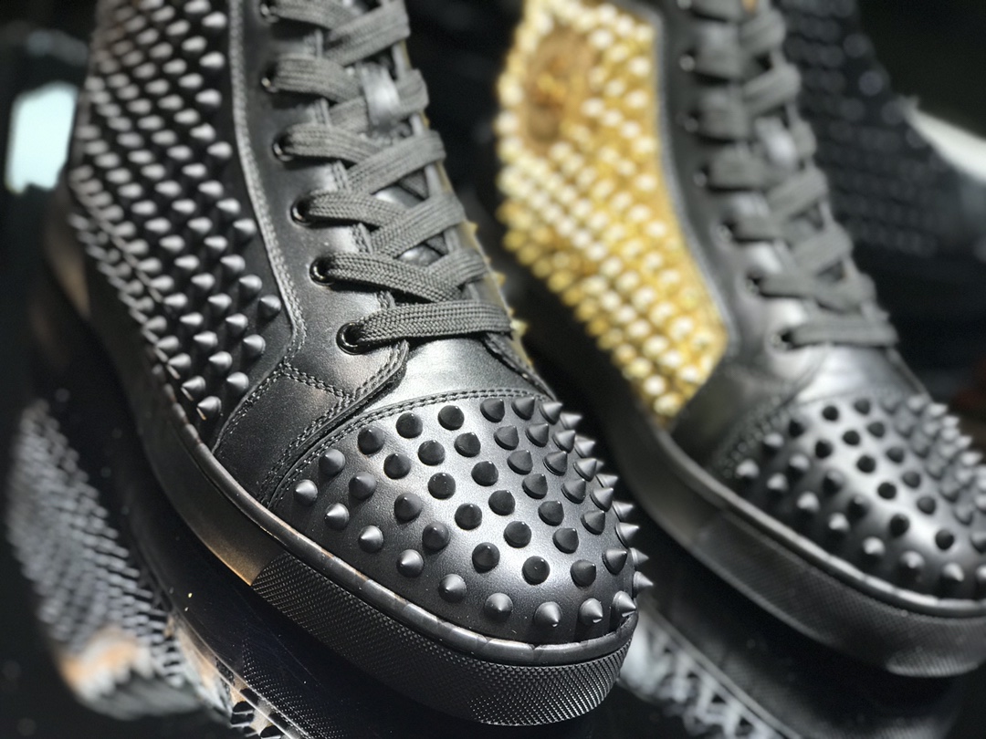 Christian Louboutin Spikes High Top Black