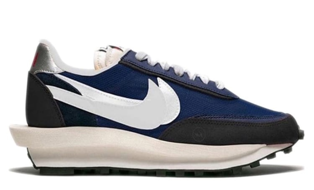Sacai x Fragment Design x Nike Lvd Waffle Daybreak Grid Navy Blue Black