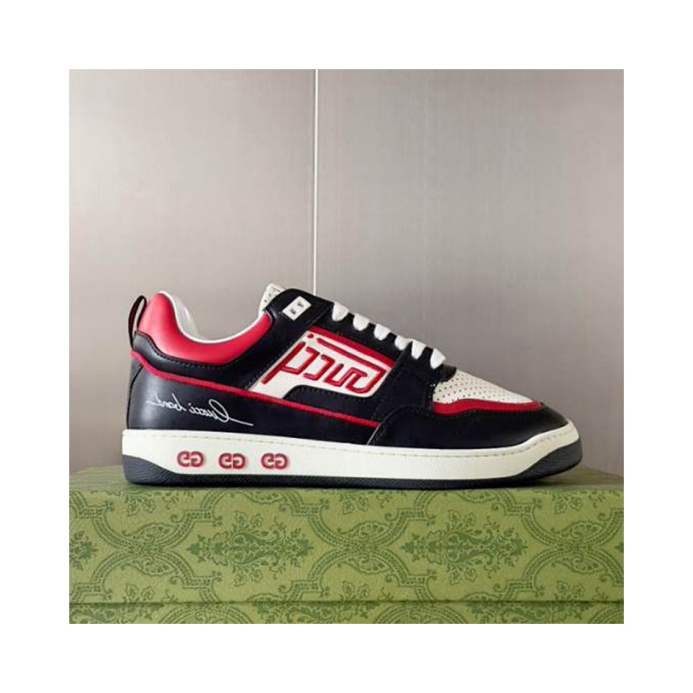 Gucci Unisex Black Red White Sneakers – GCC217