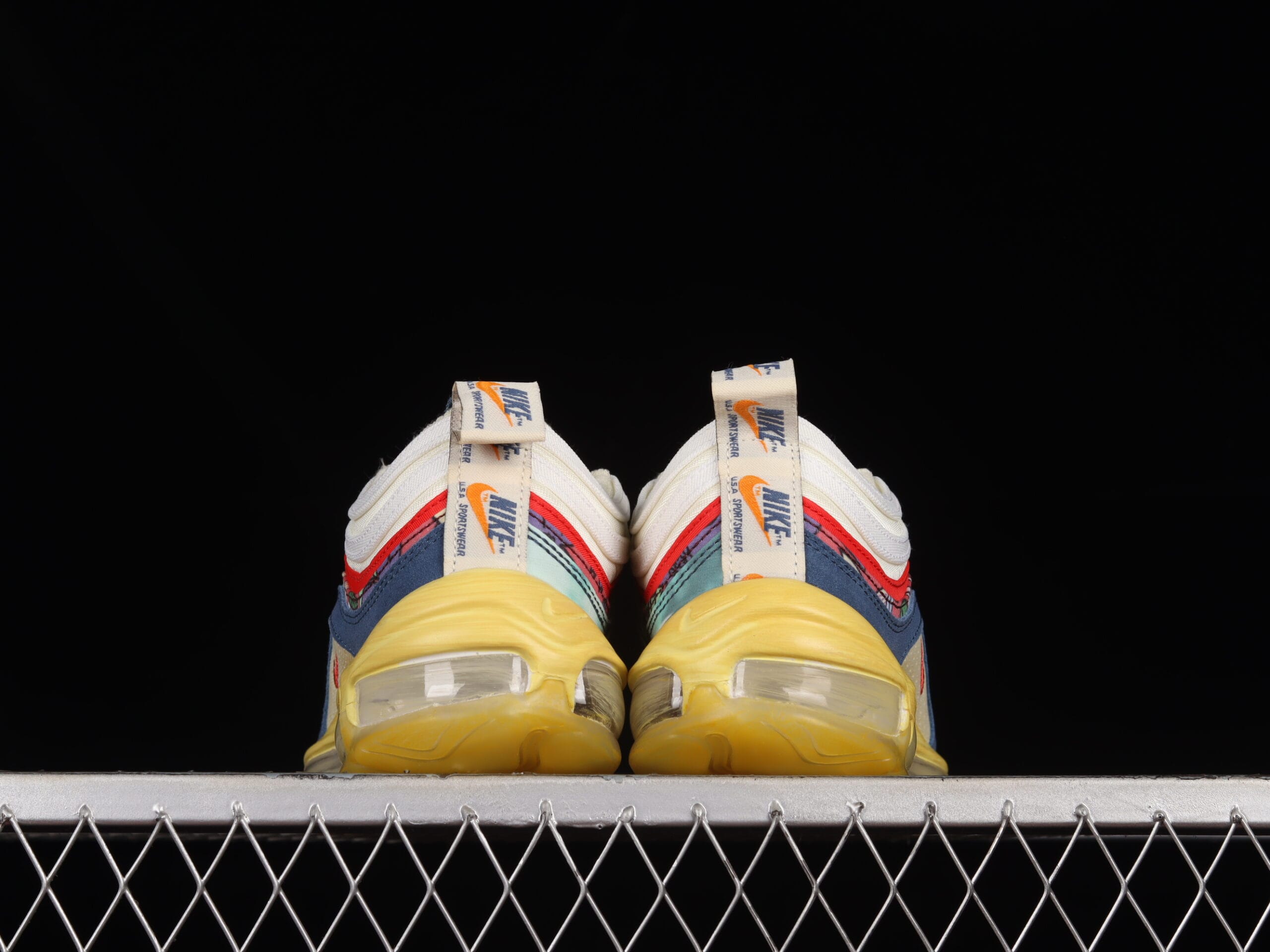 Nike Air Max 97 Coconut Milk Fossil Denim Red