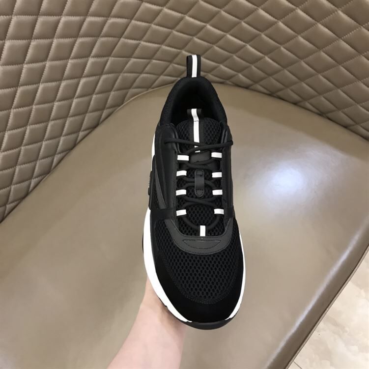DIOR B22 SNEAKERS BLACK TECHNICAL MESH AND CALFSKIN – DO004