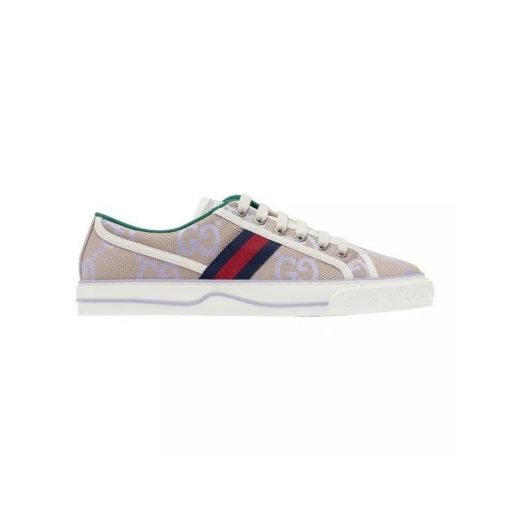 Gucci Beige Lilac Jumbo Tennis Sneakers – GCC226